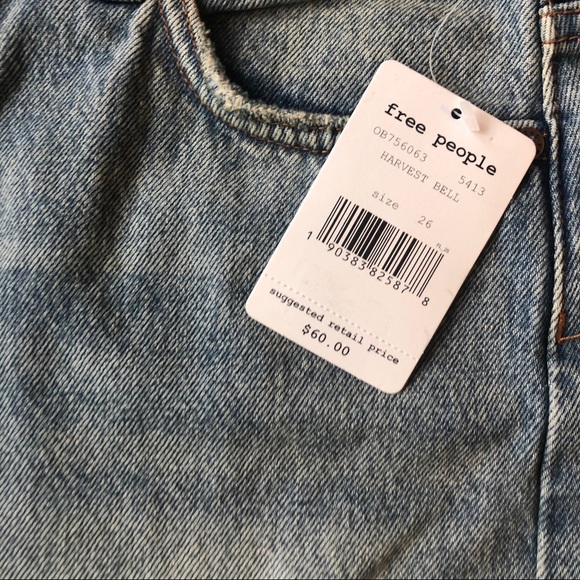 SOLD Free People Mini Distressed Jean Skirt - Picture 6 of 6